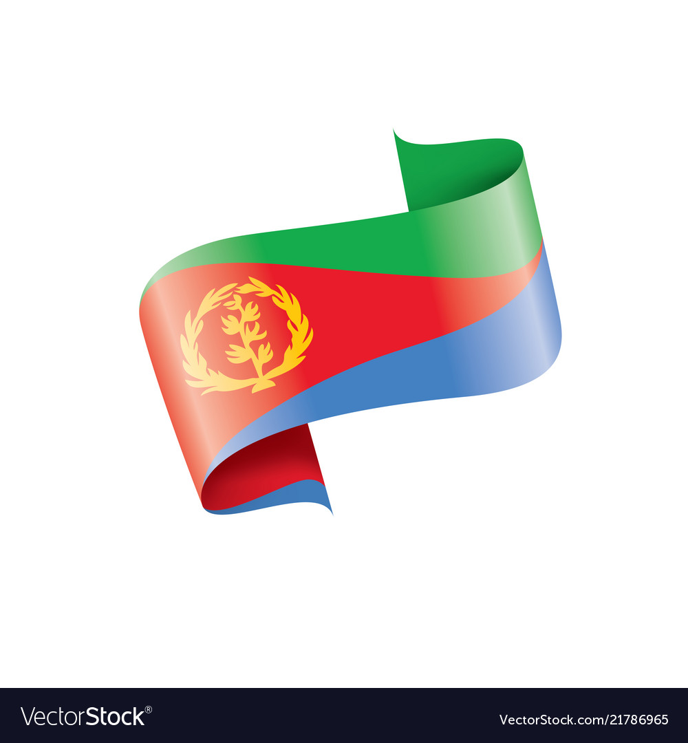 Eritrea flag on a white Vector Image Eritrea flag on a white