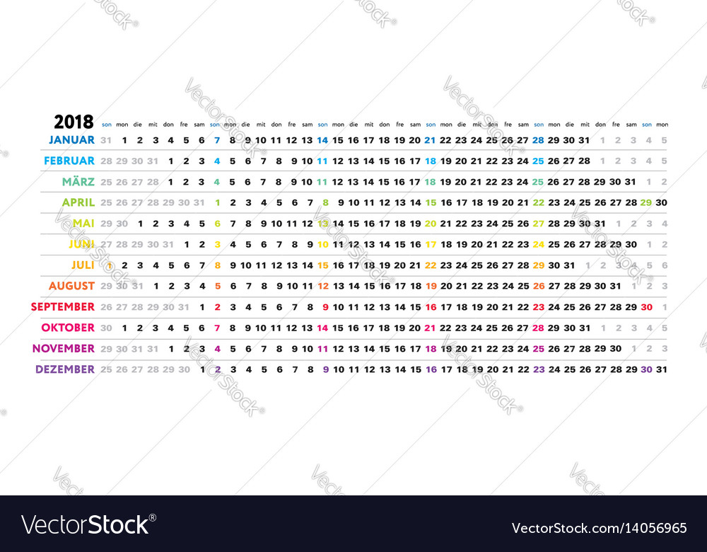 linear calendar