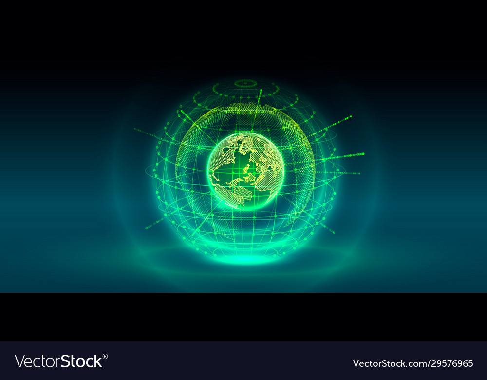 Global Network Connection Sphere