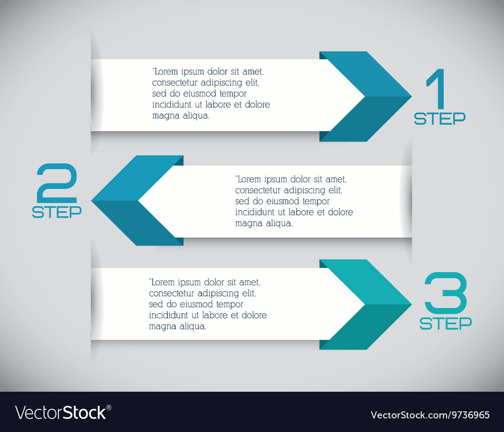 Infographic icon steps design graphic Royalty Free Vector