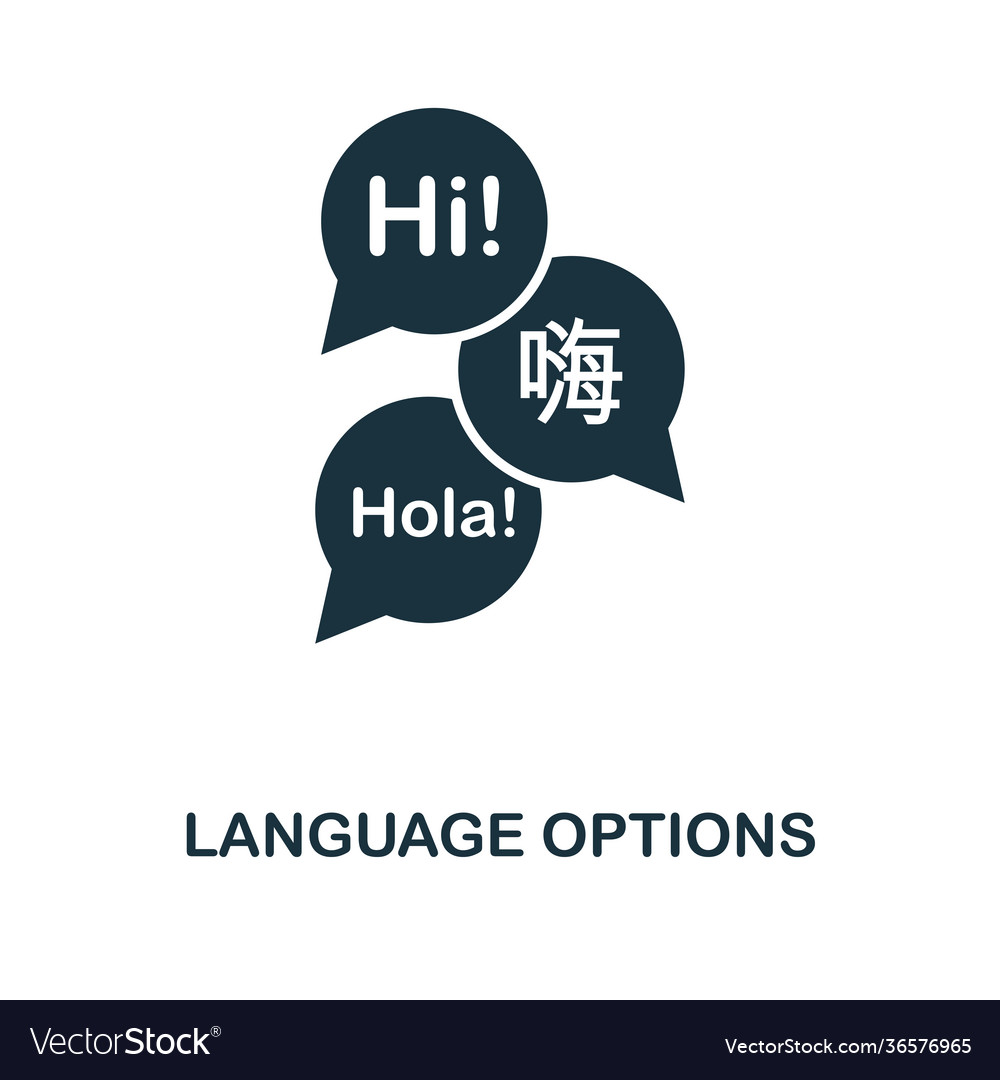 Language options creative icon simple element