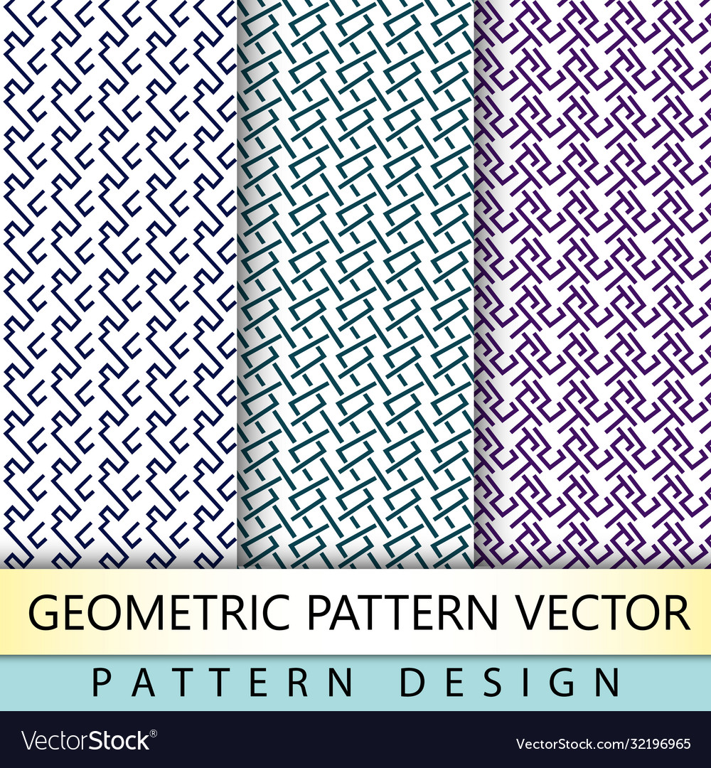 Line geometric abstract pattern collections vector image Line geometric abstract pattern collections