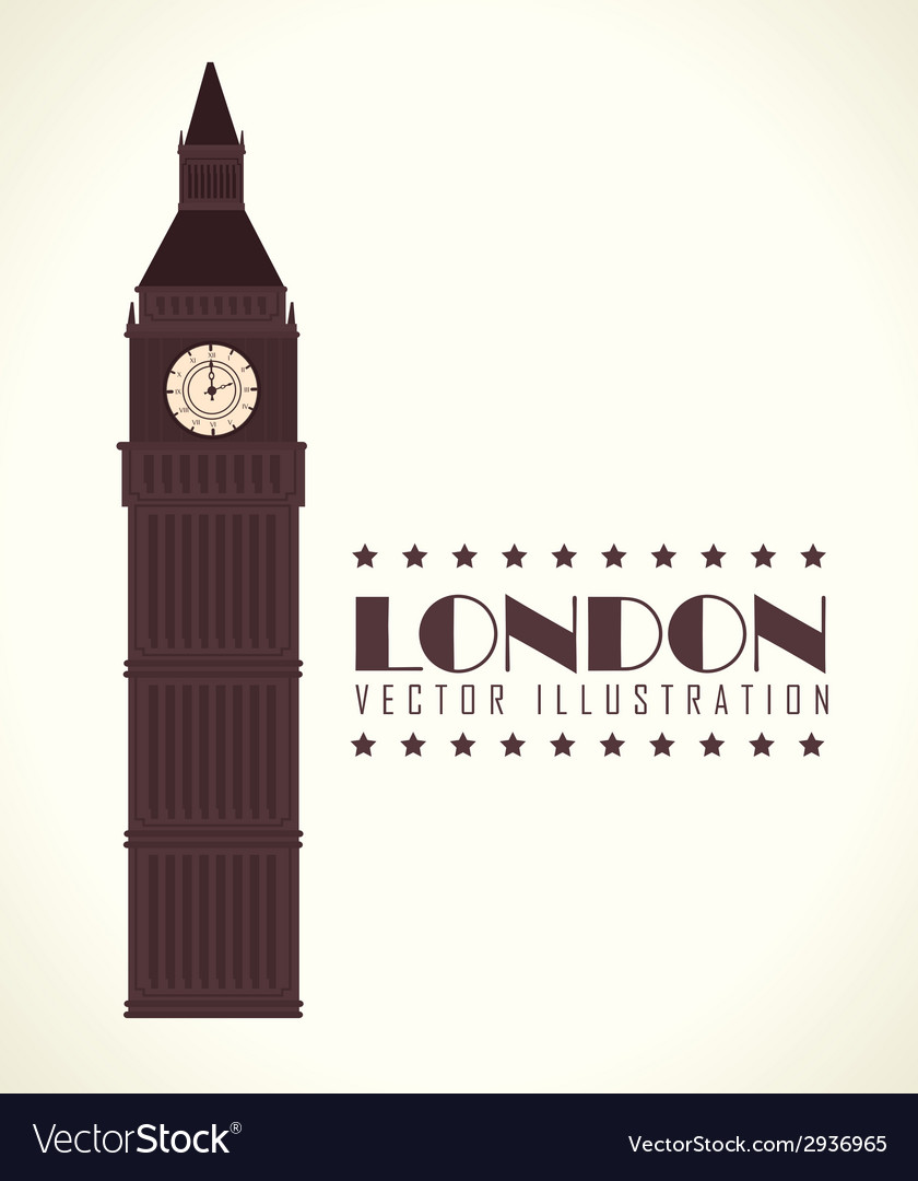 London design over white background Royalty Free Vector