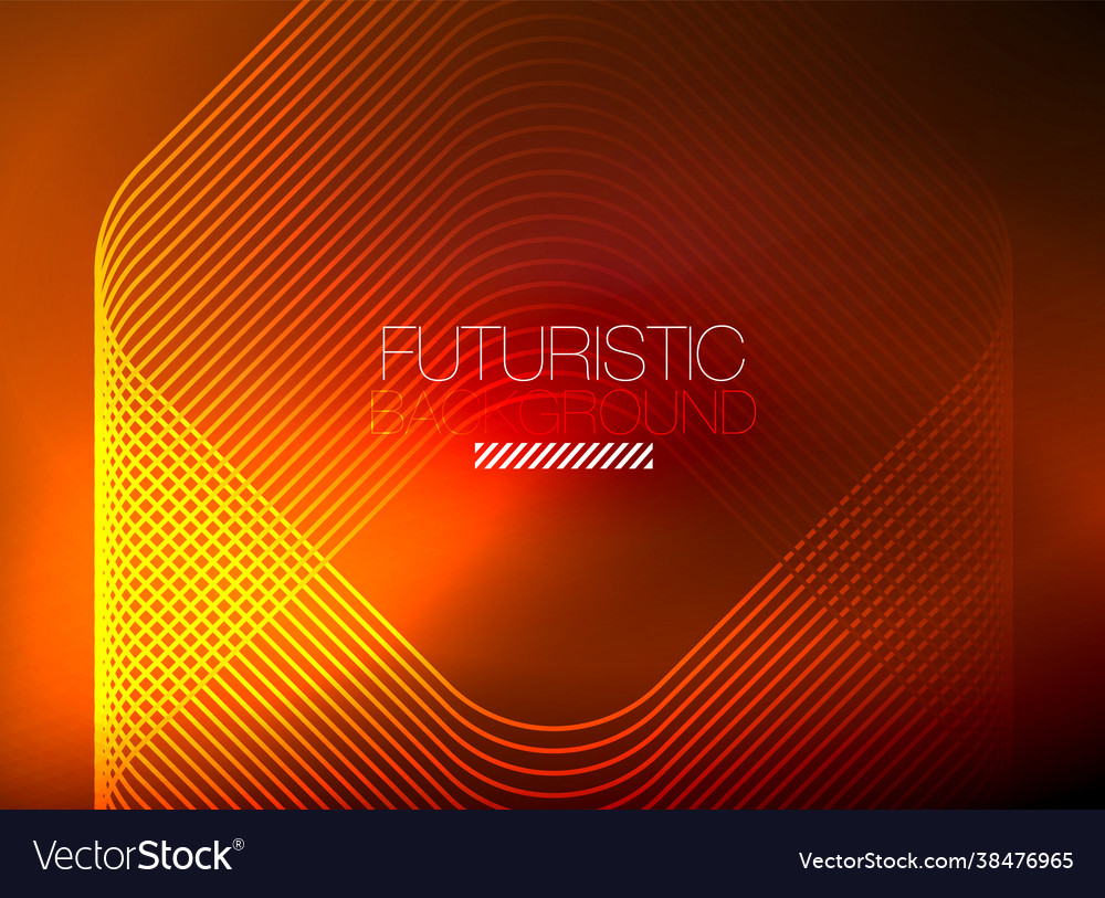 Neon color square shape lines abstract background vector image Neon color square shape lines abstract background