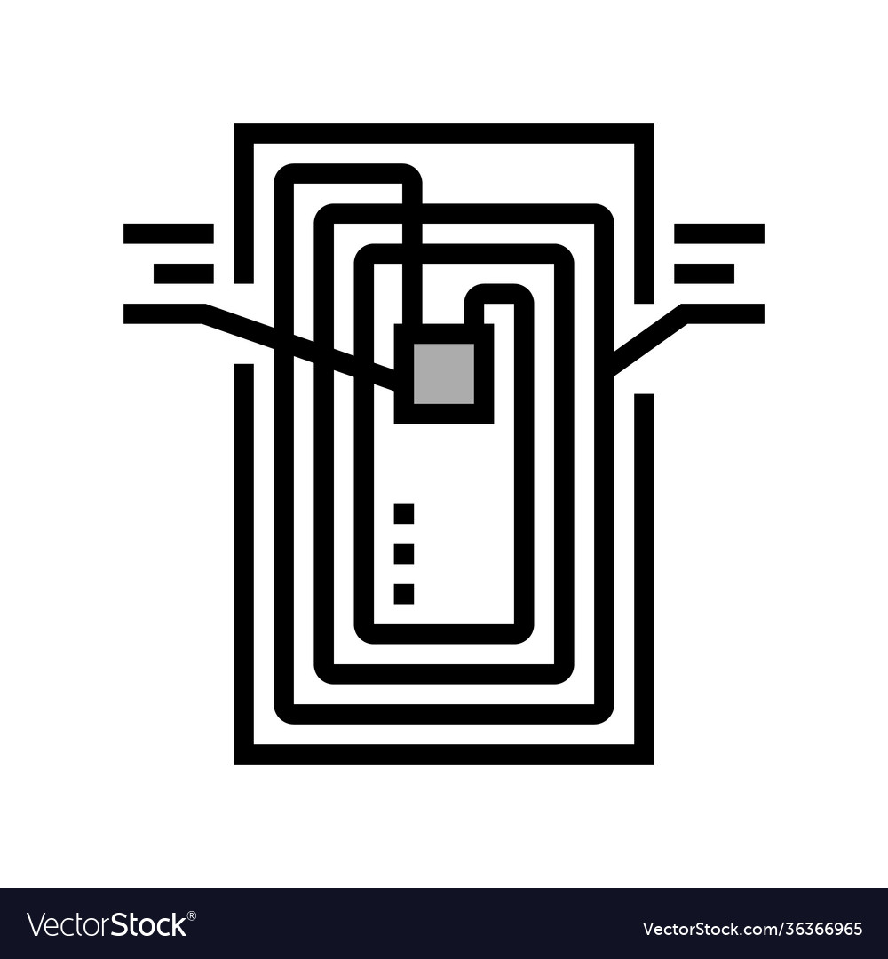 RFID Chip Structure Icon