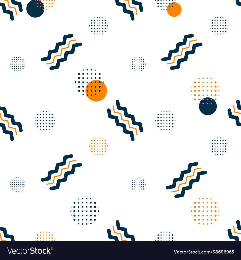 Seamless geometric pattern with simple shapes Vector Image Seamless geometric pattern with simple shapes