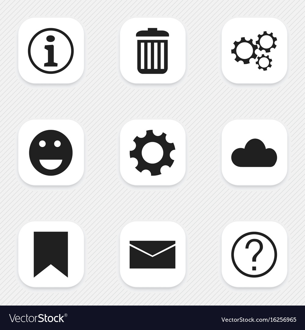 Set of 9 editable internet icons includes symbols