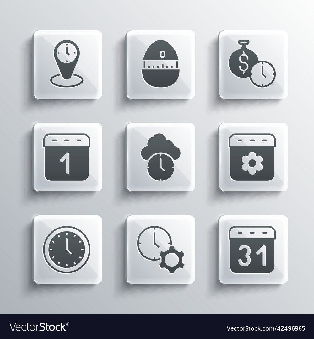 Set time management calendar spring clock zone