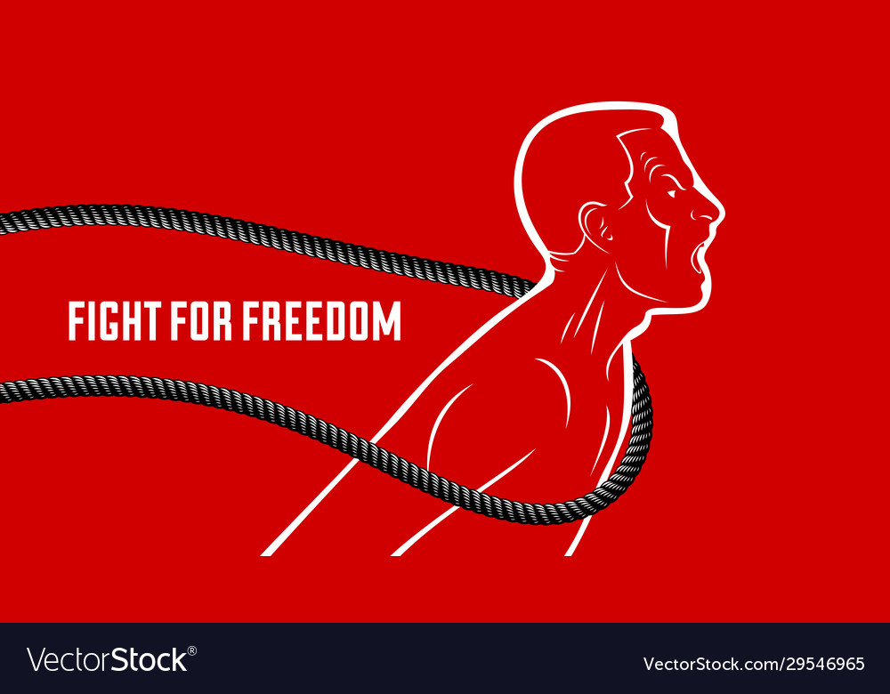Shouting and screaming man trying to break vector image Shouting and screaming man trying to break