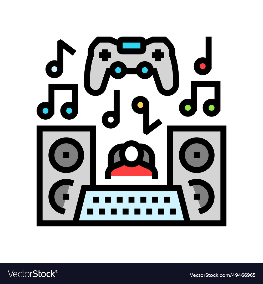 Sound design game development color icon