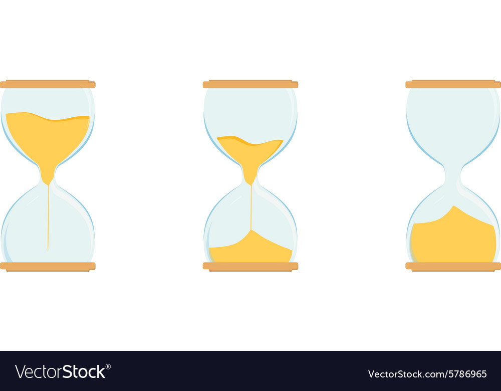 Three hourglass Royalty Free Vector Image - VectorStock