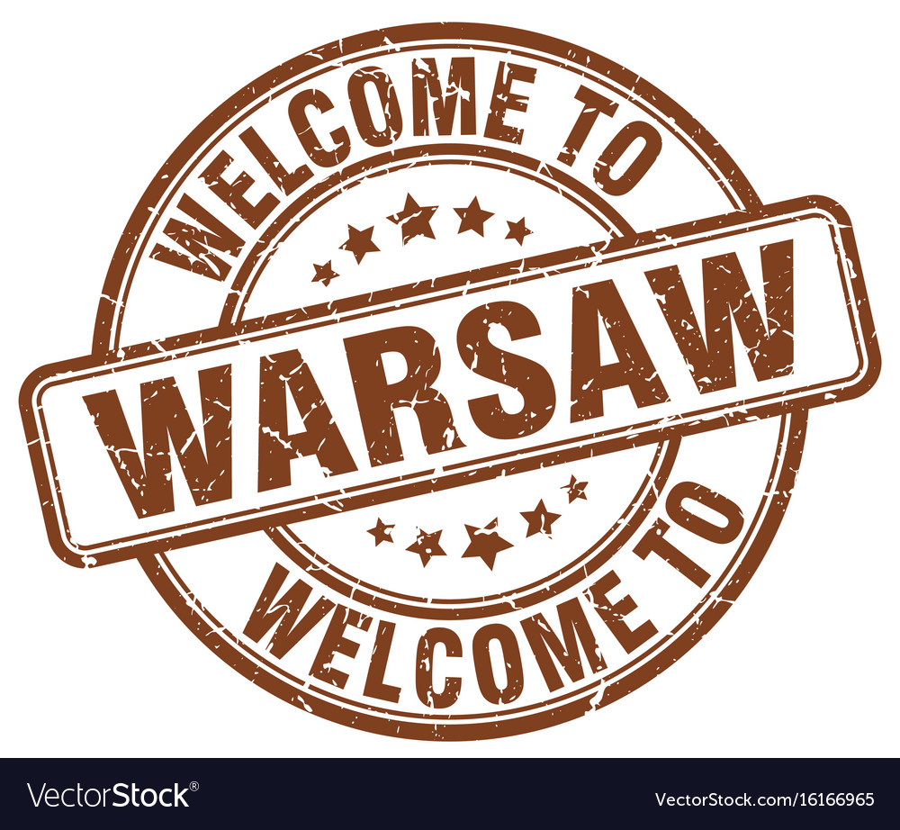 Welcome to warsaw Royalty Free Vector Image - VectorStock