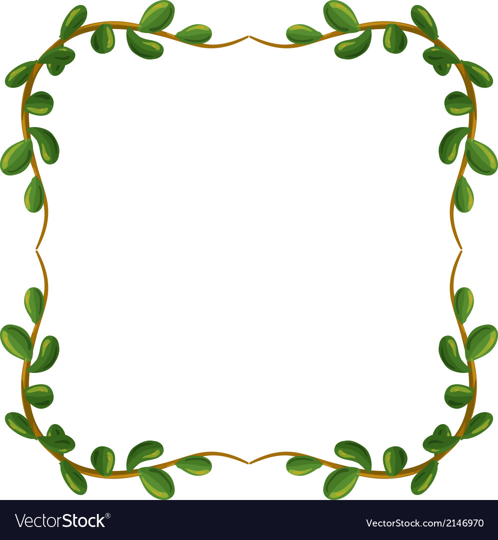 Download A border made of leaves Royalty Free Vector Image