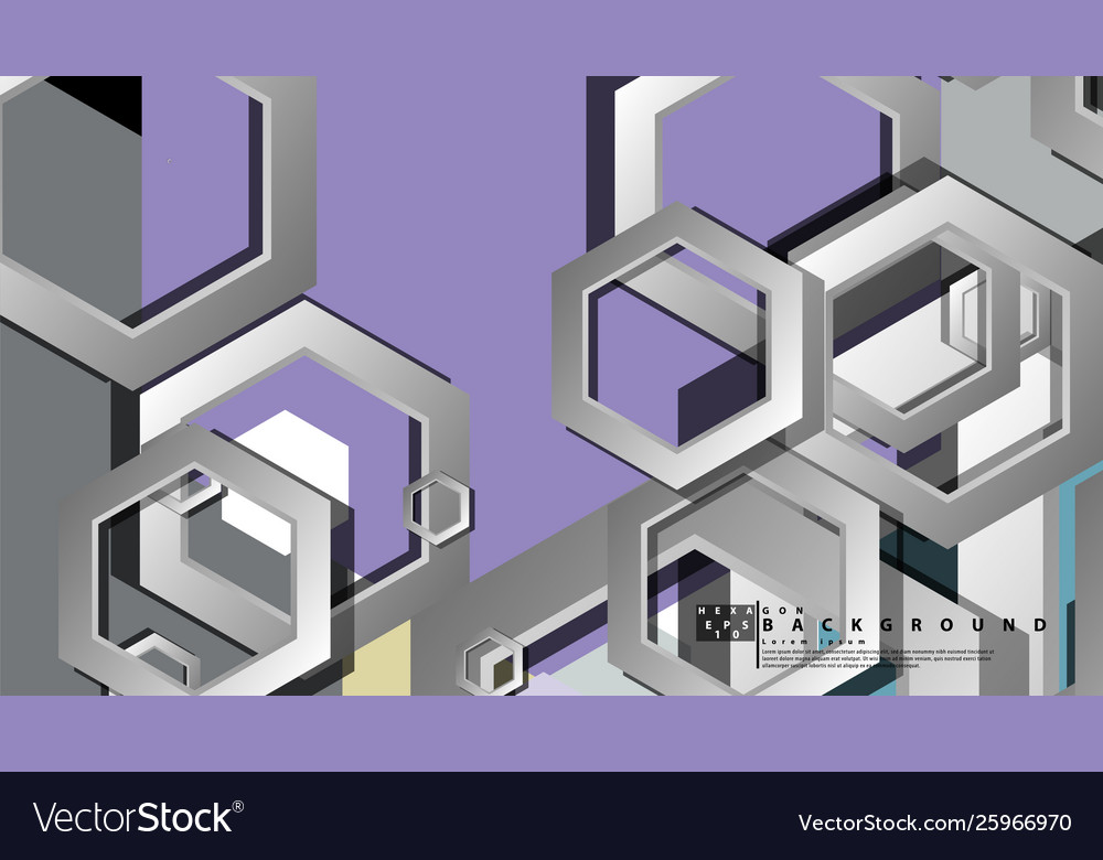 Abstract geometric background with hexagon cold