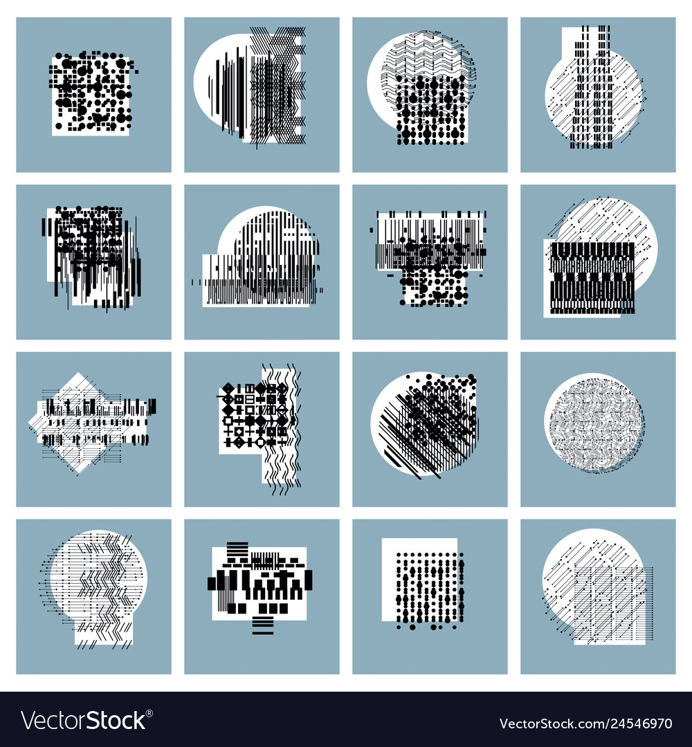 Abstract geometric compositions set backgrounds vector image Abstract geometric compositions set backgrounds