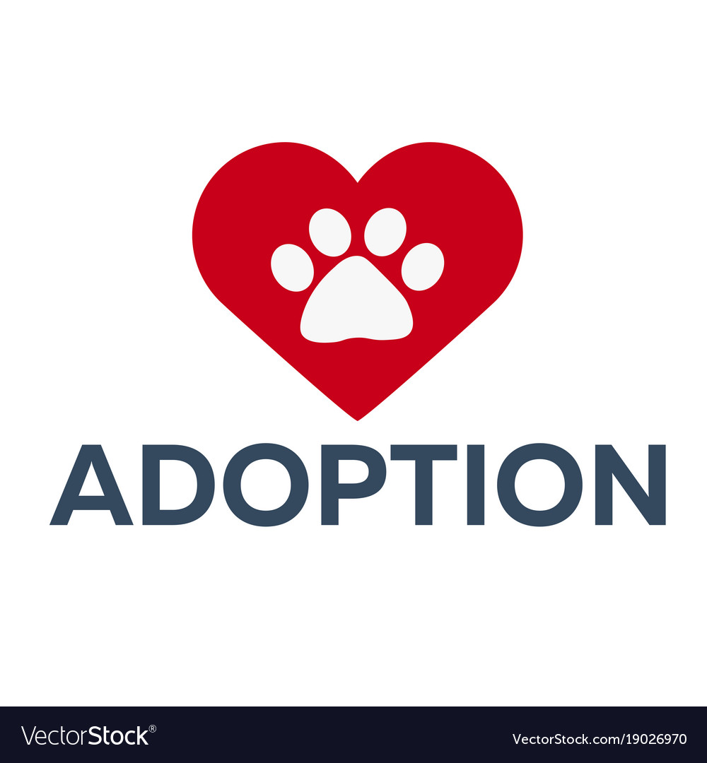 Adopt logo dont shop adoption concept Royalty Free Vector