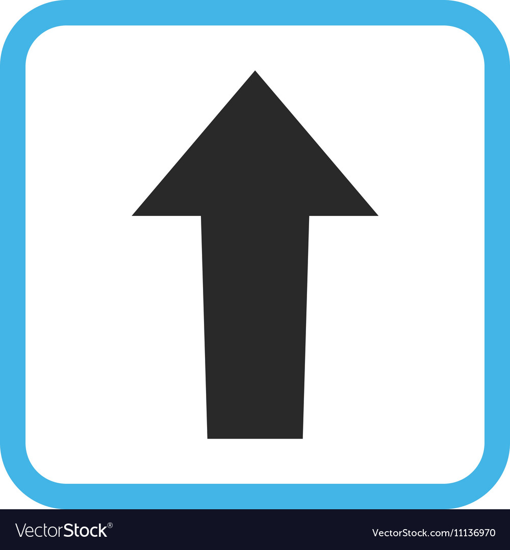 Arrow up icon in a frame