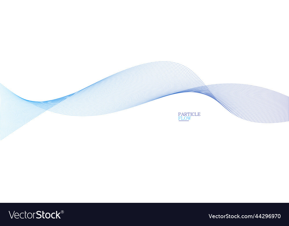 Blue Particle Flow Abstract Background