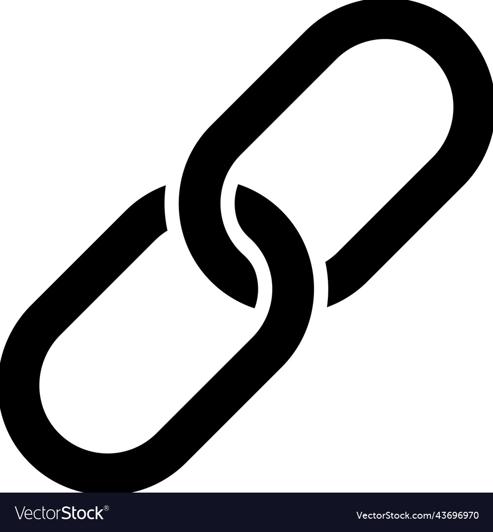 Chain link linking connection icon black graphics