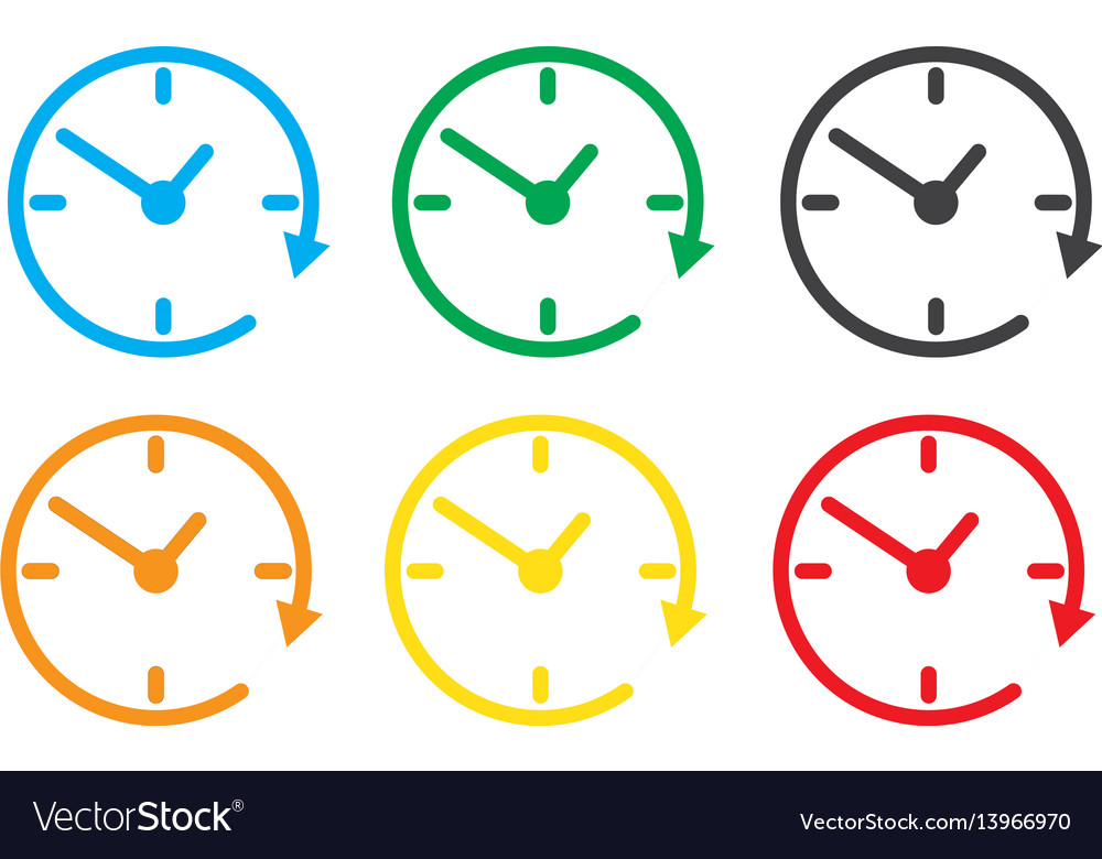 Clock Icon Set - Time Signals