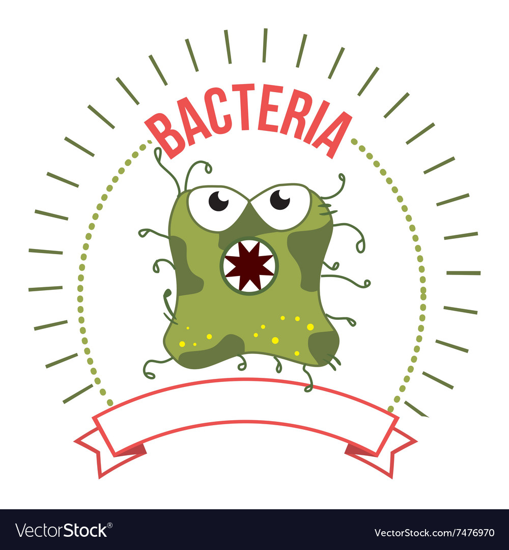 Germs and bacteria cartoon