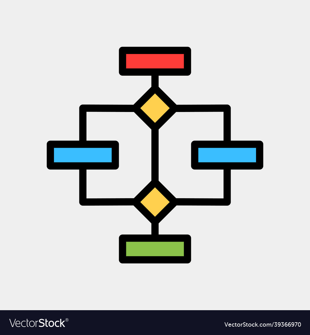Hierarchy icon in filled line style for any vector image Hierarchy icon in filled line style for any