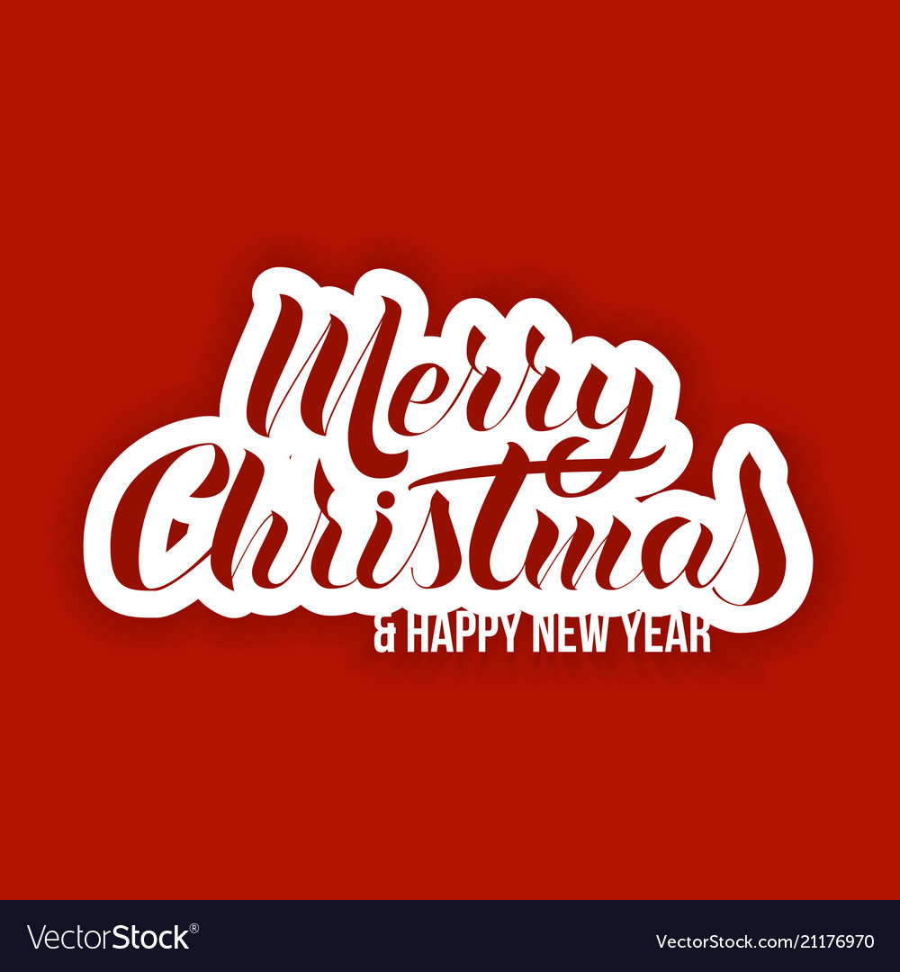 Lettering in the popular style of merry christmas