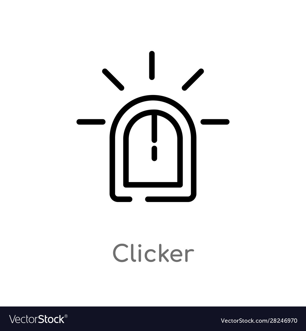 Outline clicker icon isolated black simple line
