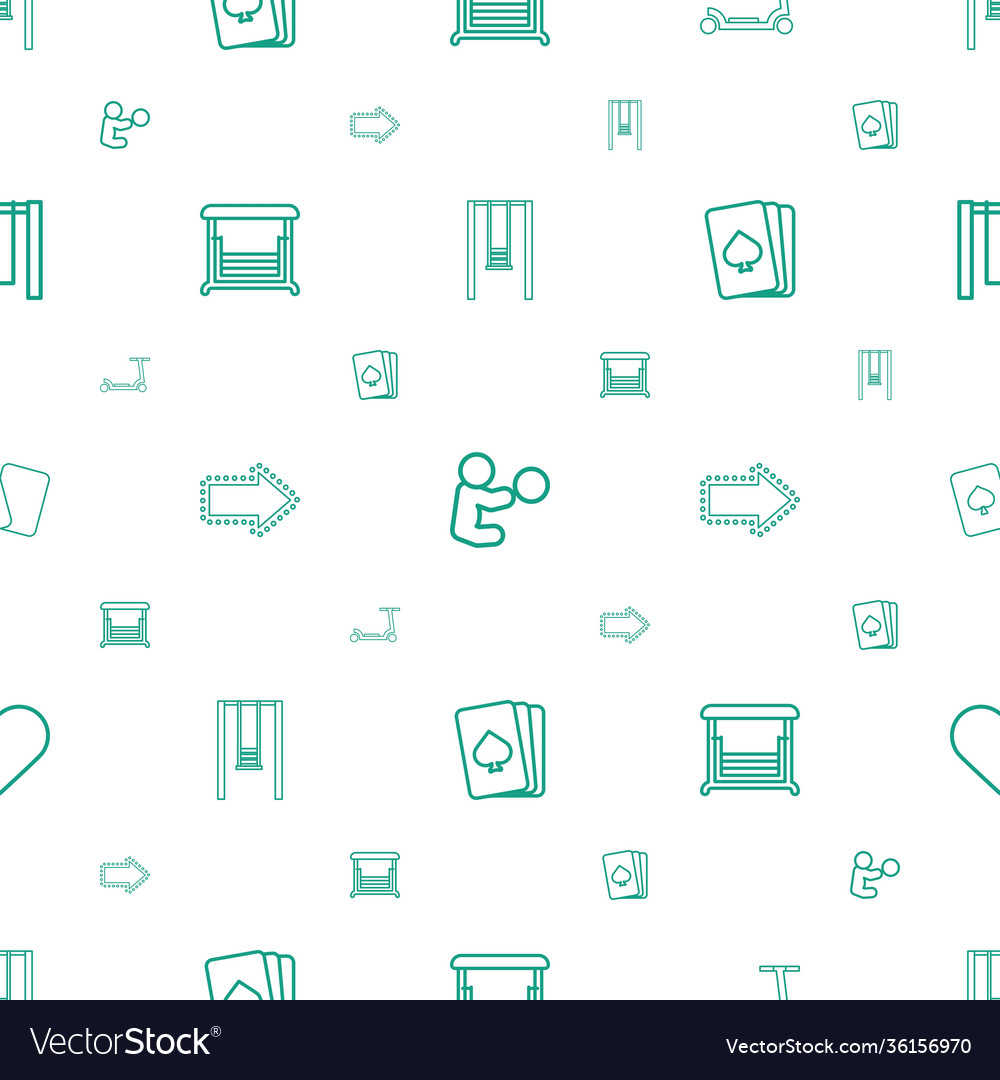 Playing icons pattern seamless white background
