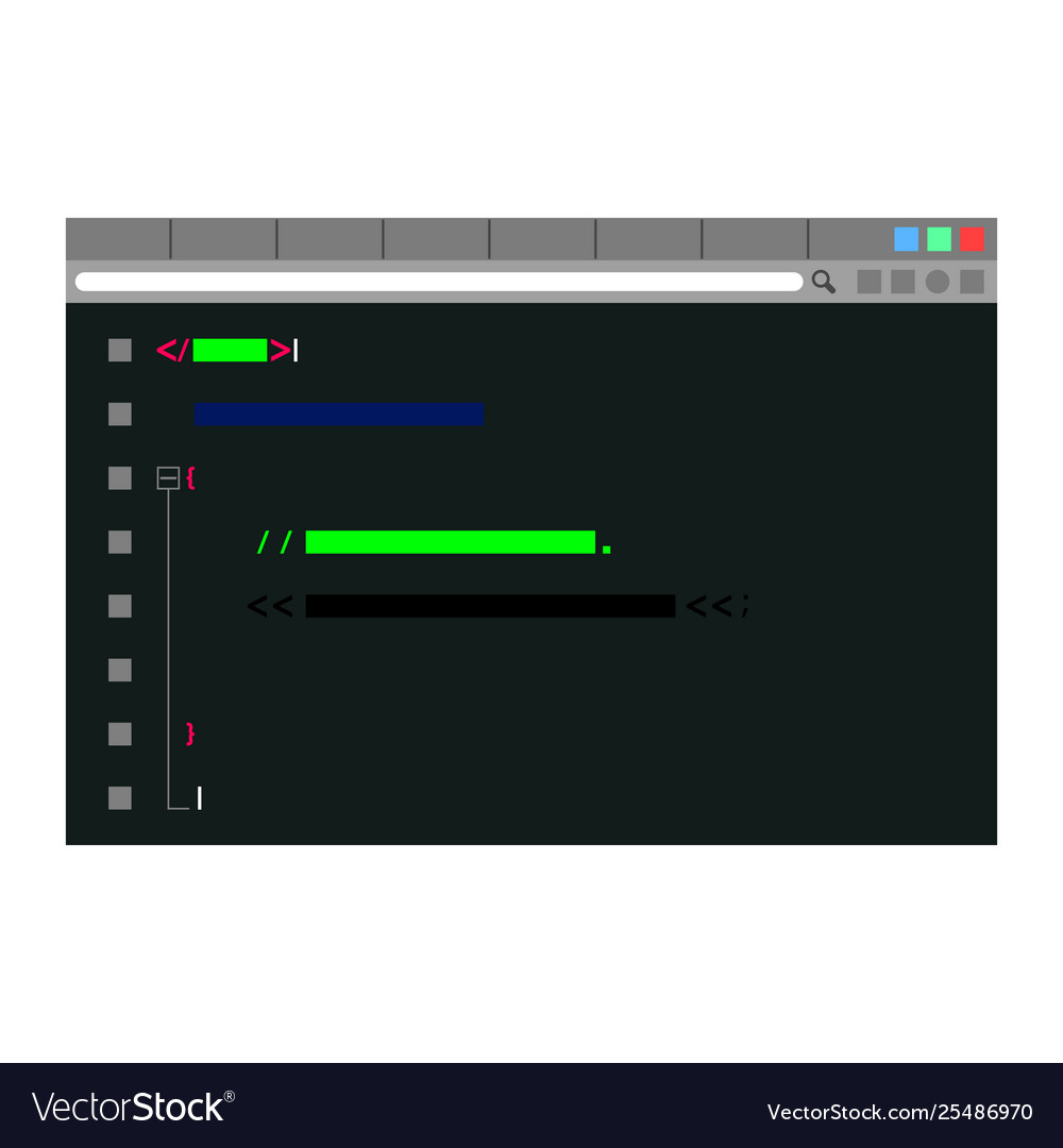 Programming code on a browser window