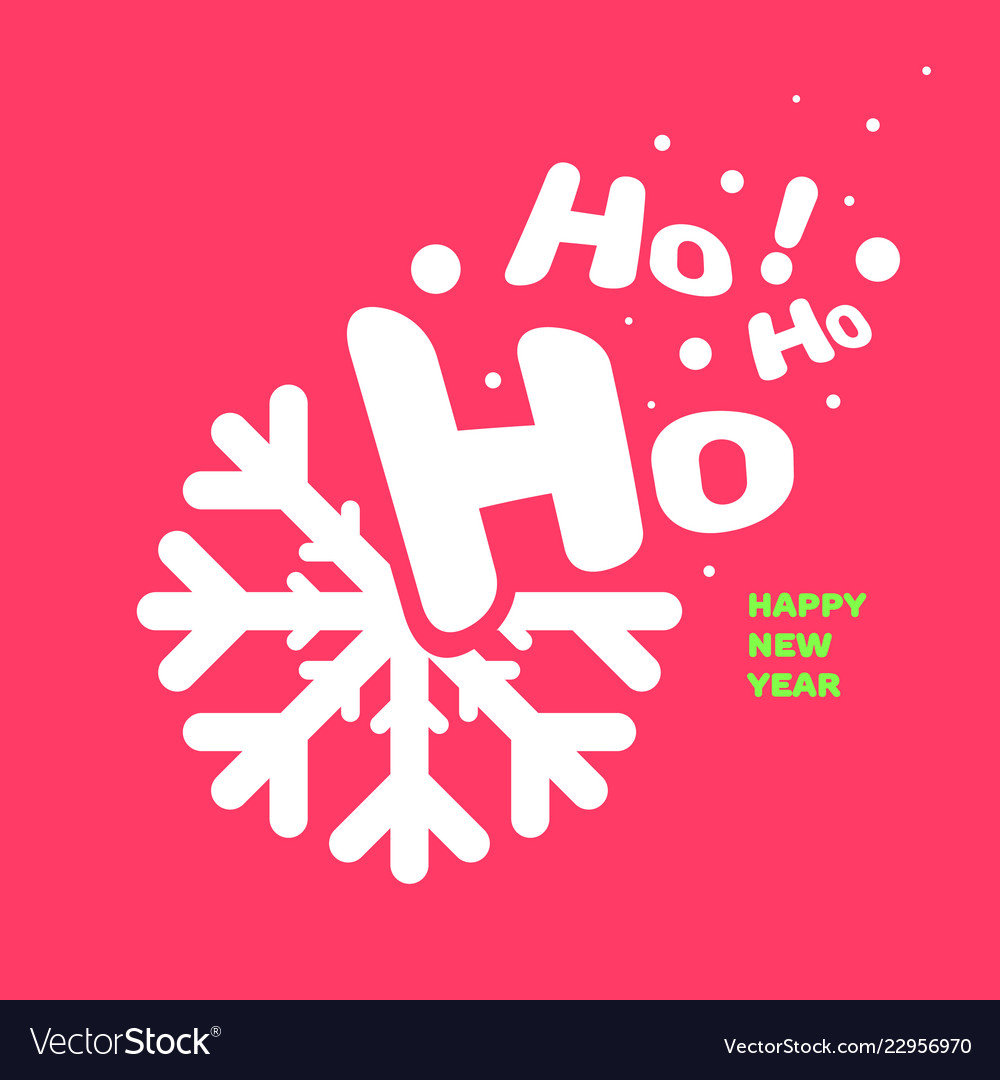 Snowflake with text ho - banner design