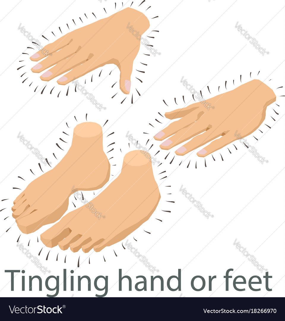 Tingling limb icon isometric style Royalty Free Vector Image