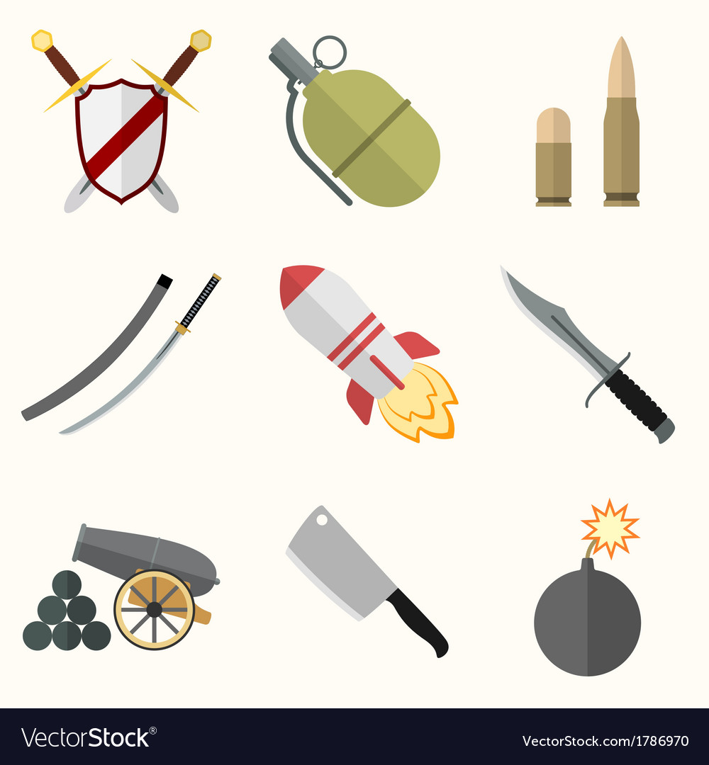 Weapon icon set