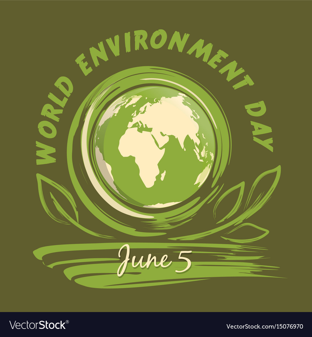 World environment day logo design 5 june Vector Image