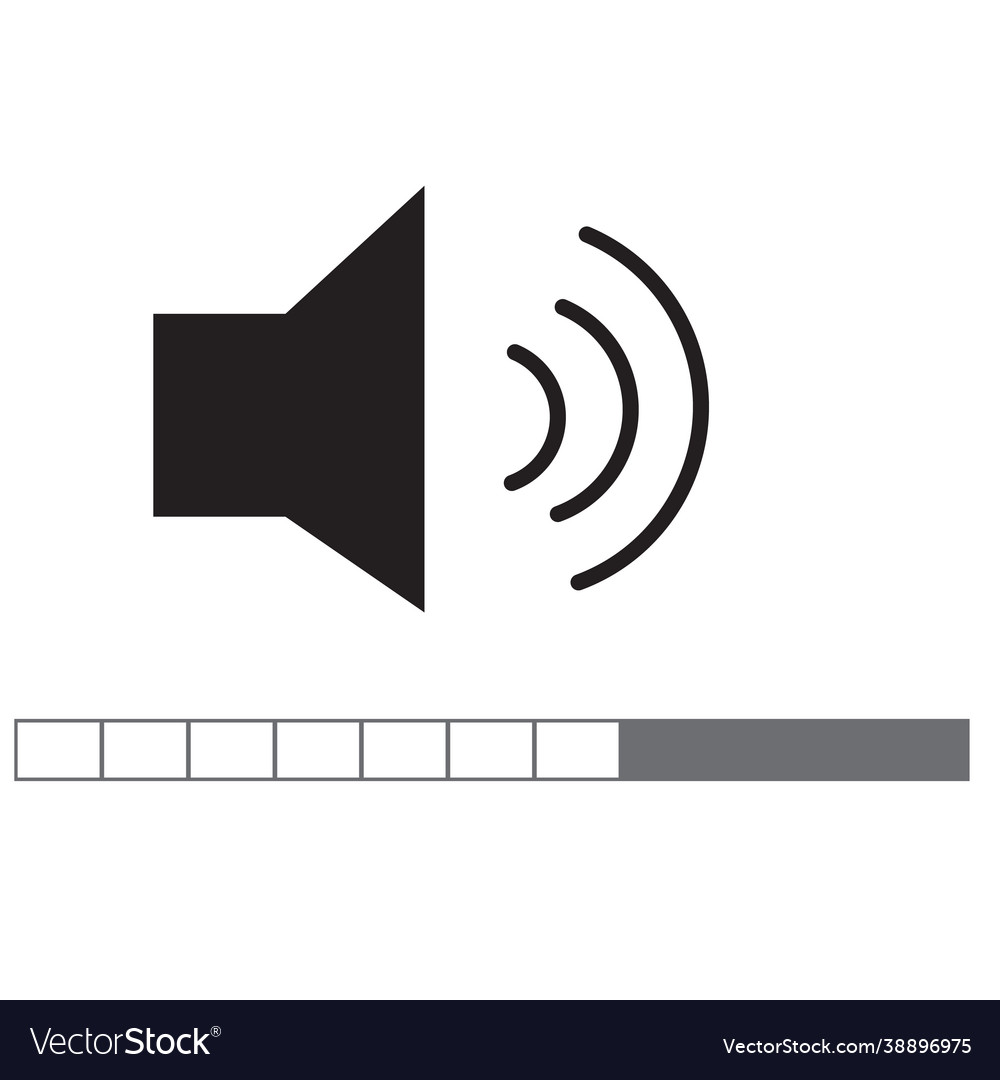 Audio icon on white background speaker sign