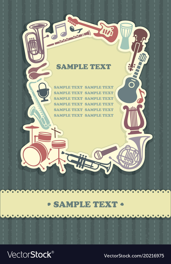 Background with a framework from musical