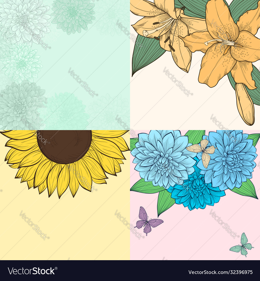 Beautiful set background with space for text vector image Beautiful set background with space for text