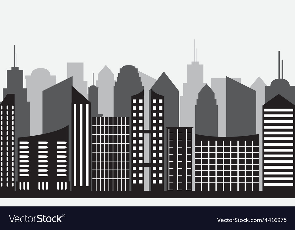 City panorama Royalty Free Vector Image - VectorStock