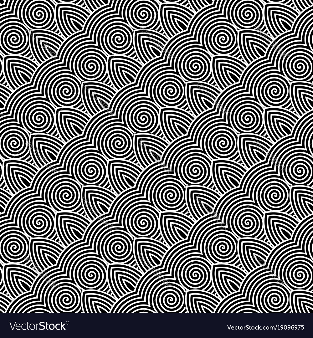 Design seamless monochrome waving pattern
