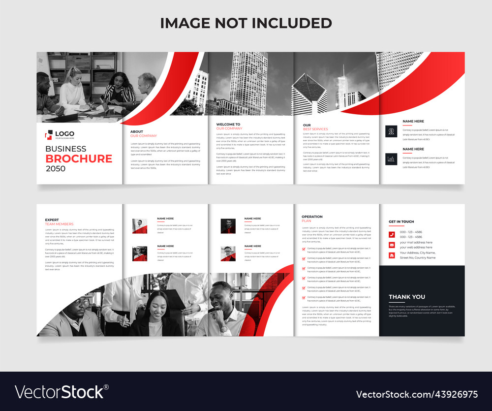 Five fold business brochure and corporate design