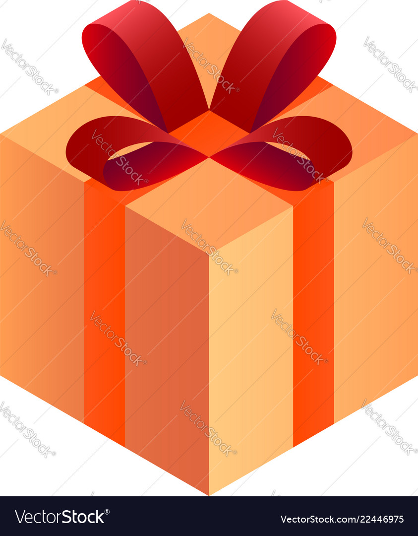 Gift Box Icon Isometric Style Royalty Free Vector Image