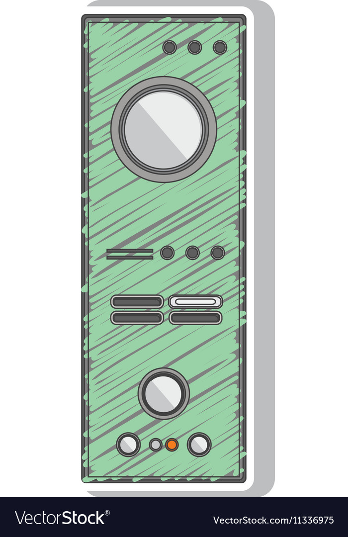 Green striped remote controller with buttons