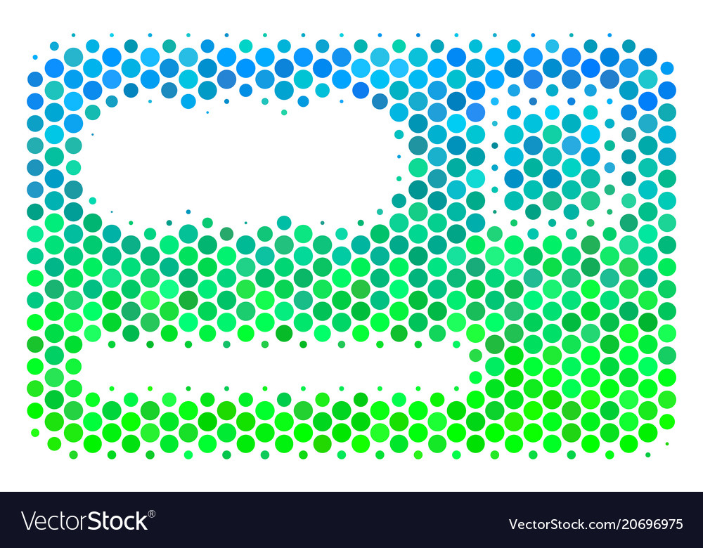 halftone blue green banking card icon royalty free vector