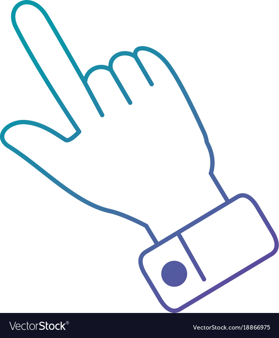 Hand index isolated icon