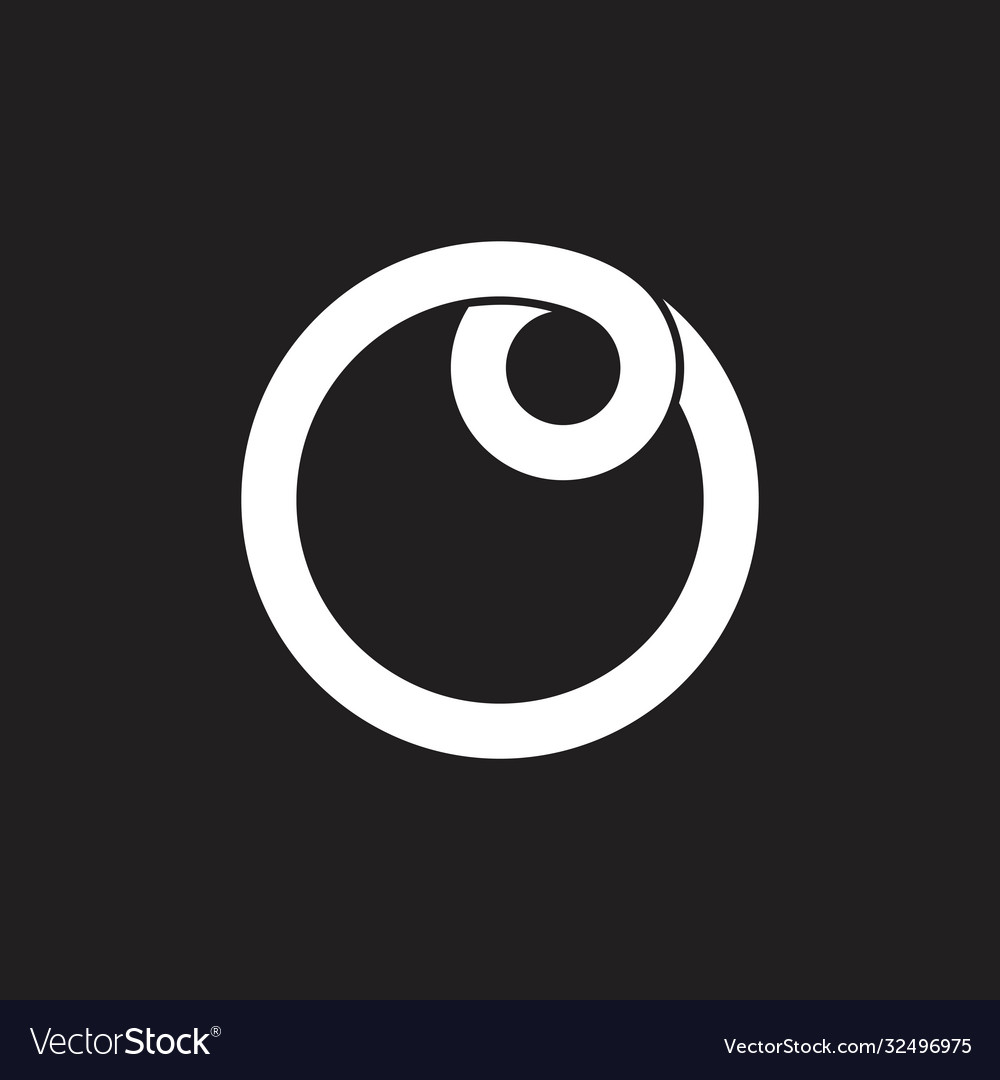 Loop 3d simple circle logo vector image Loop 3d simple circle logo