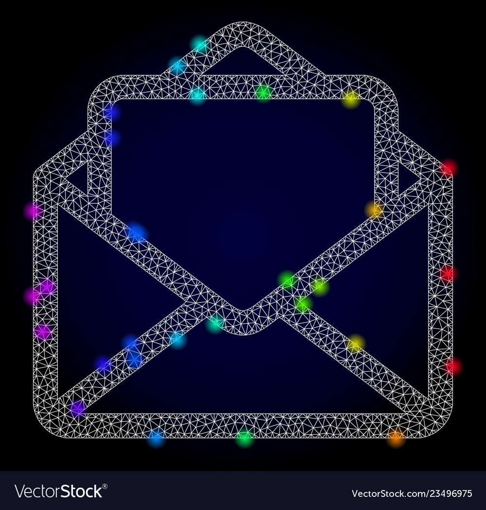 Polygonal mesh open letter with spectrum