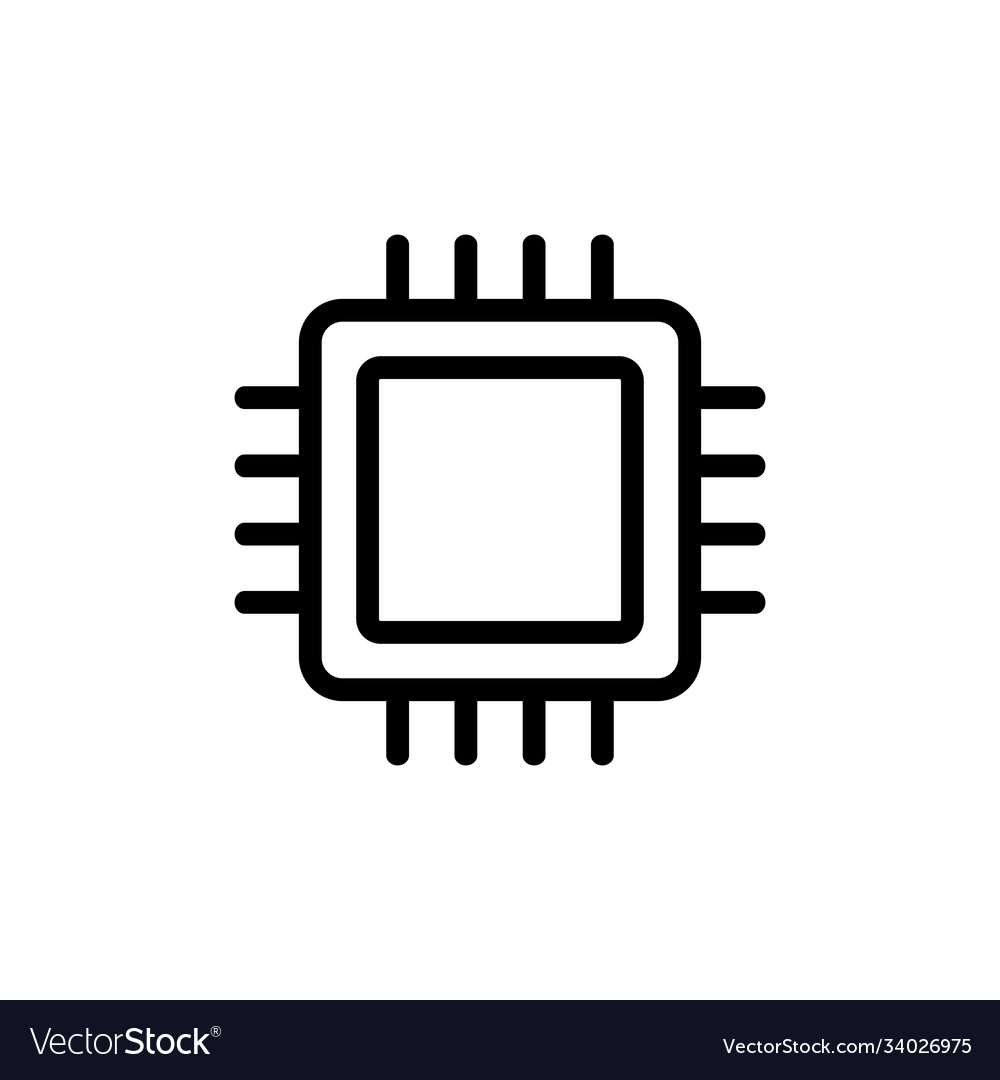 Processor microchip icon computer concept