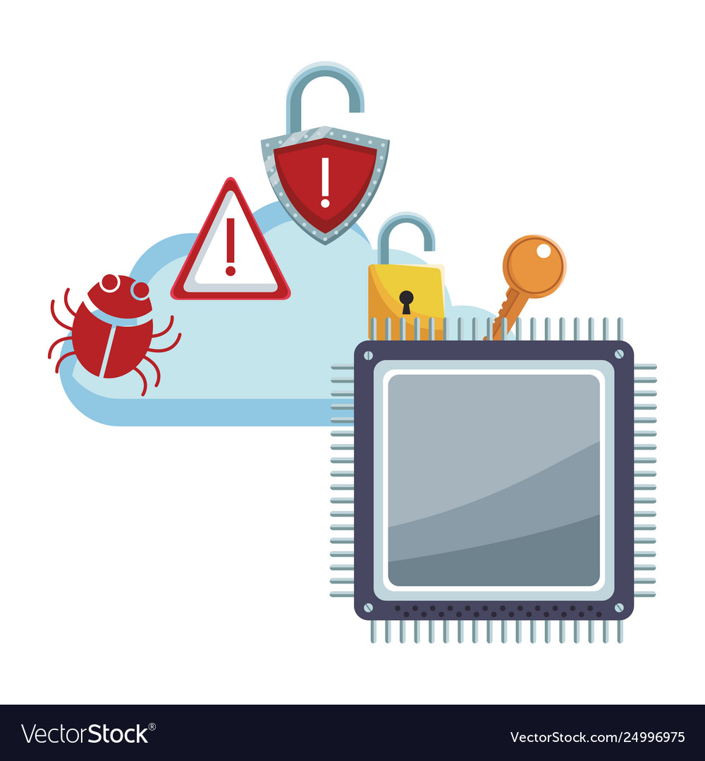 Security system technology vector image Security system technology