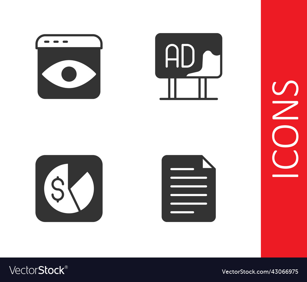 Set file document personal information collection vector image Set file document personal information collection