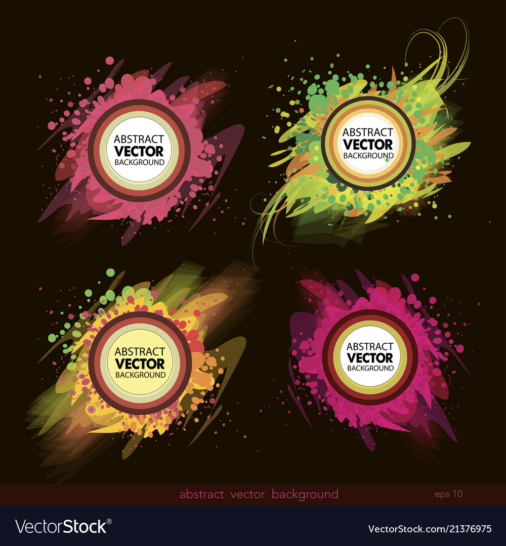 Set of abstract label background
